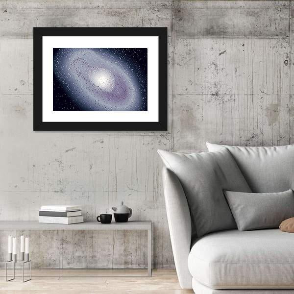 Spiral Galaxy Illustration Canvas Wall Art-5 Horizontal-Gallery Wrap-22" x 12"-Tiaracle