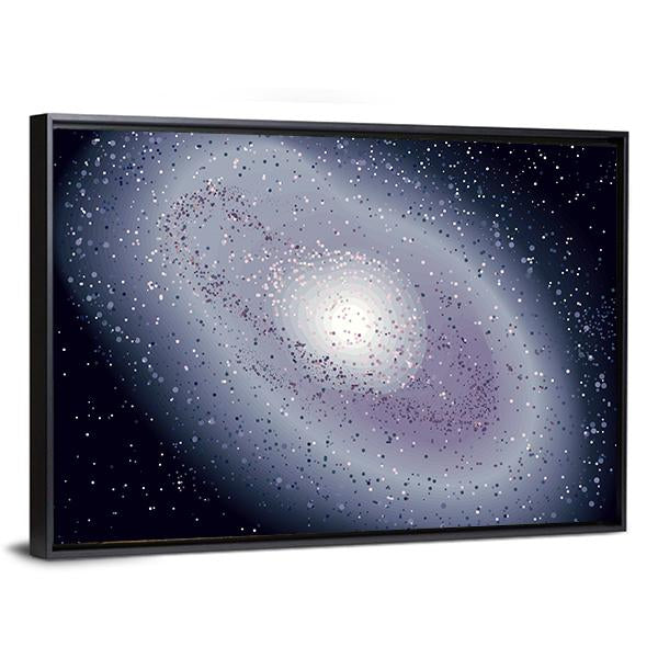 Spiral Galaxy Illustration Canvas Wall Art-5 Horizontal-Gallery Wrap-22" x 12"-Tiaracle