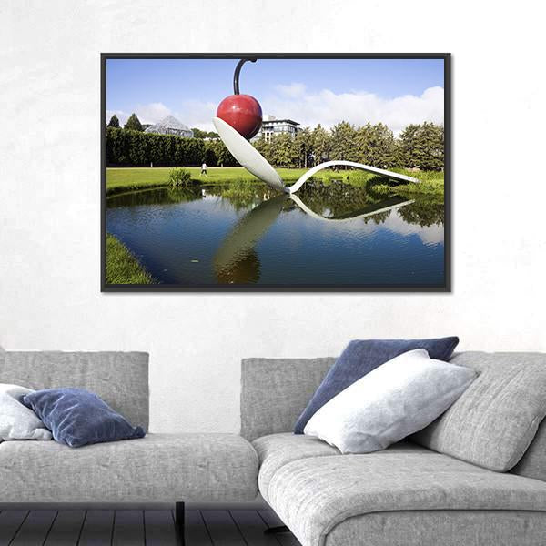 Spoonbridge And Cherry Canvas Wall Art-3 Horizontal-Gallery Wrap-25" x 16"-Tiaracle