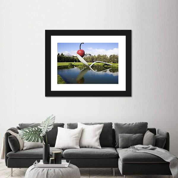 Spoonbridge And Cherry Canvas Wall Art-3 Horizontal-Gallery Wrap-25" x 16"-Tiaracle