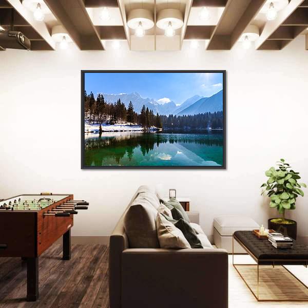 Spring At The Alpine Lake Canvas Wall Art-3 Horizontal-Gallery Wrap-25" x 16"-Tiaracle