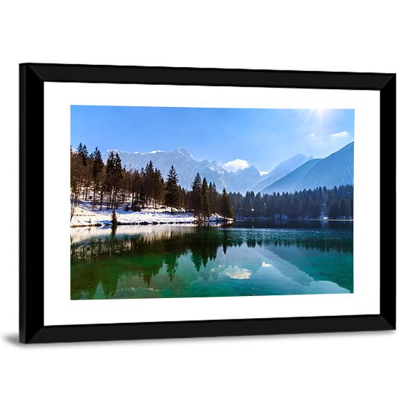 Spring At The Alpine Lake Canvas Wall Art-3 Horizontal-Gallery Wrap-25" x 16"-Tiaracle