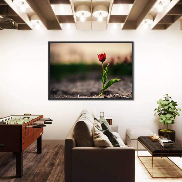 Spring Flowers In Holland Canvas Wall Art-1 Piece-Floating Frame-24" x 16"-Tiaracle