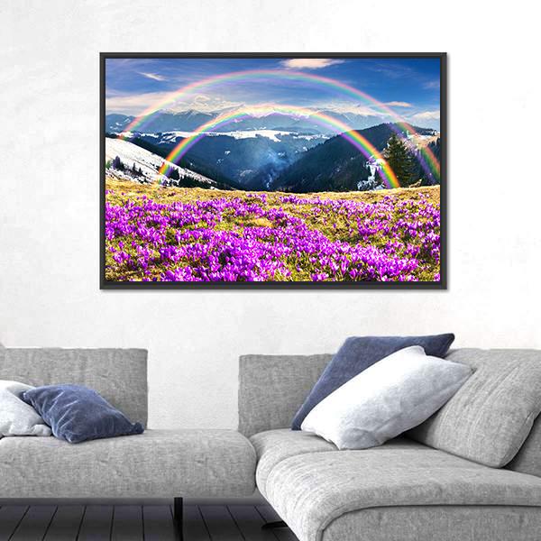 Spring In Wild Mountains Of Ukraine Canvas Wall Art-5 Horizontal-Gallery Wrap-22" x 12"-Tiaracle