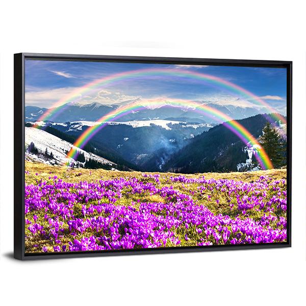 Spring In Wild Mountains Of Ukraine Canvas Wall Art-5 Horizontal-Gallery Wrap-22" x 12"-Tiaracle
