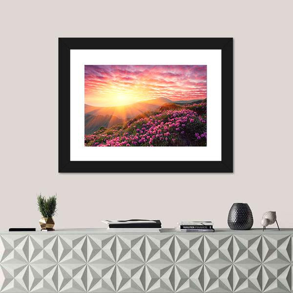 Spring Landscape In Mountains And The Sky With Clouds Canvas Wall Art-5 Horizontal-Gallery Wrap-22" x 12"-Tiaracle
