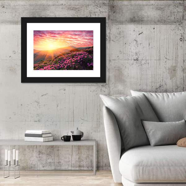 Spring Landscape In Mountains And The Sky With Clouds Canvas Wall Art-5 Horizontal-Gallery Wrap-22" x 12"-Tiaracle
