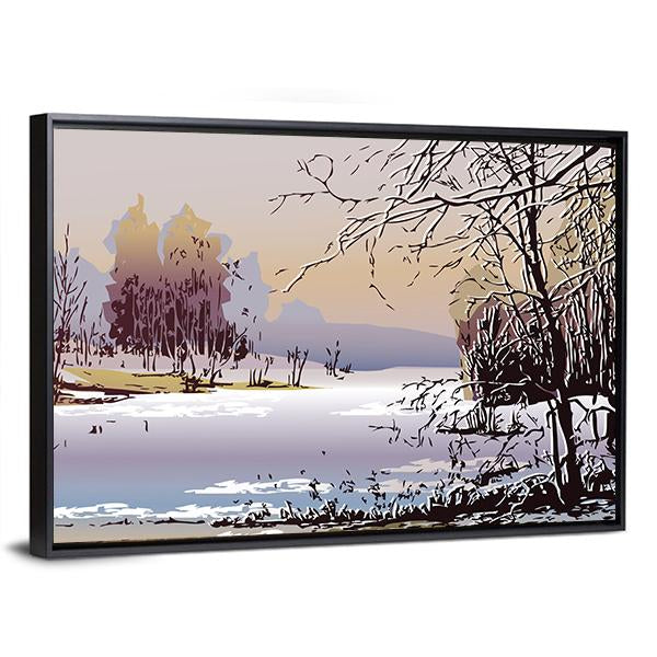 Spring Landscape In Sunny Weather Canvas Wall Art-3 Horizontal-Gallery Wrap-25" x 16"-Tiaracle