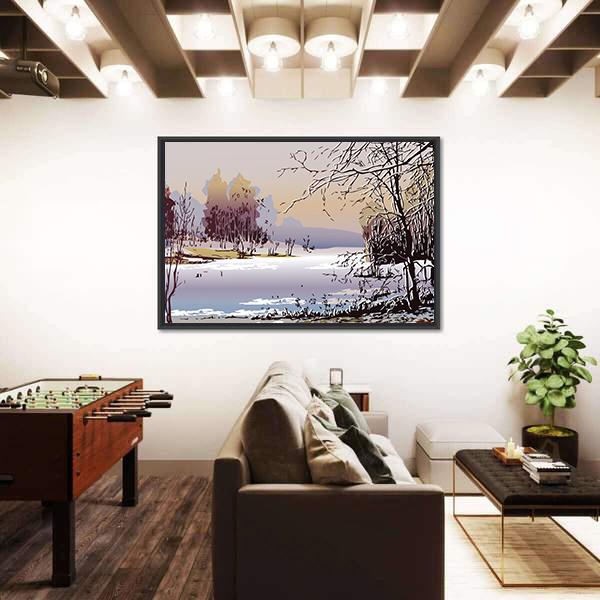 Spring Landscape In Sunny Weather Canvas Wall Art-3 Horizontal-Gallery Wrap-25" x 16"-Tiaracle