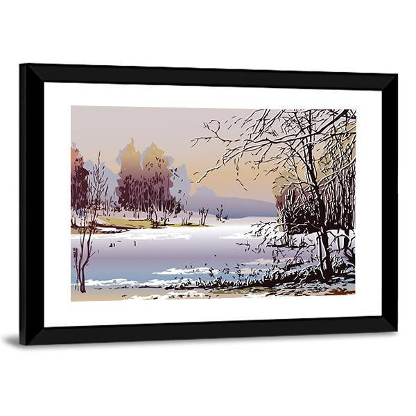 Spring Landscape In Sunny Weather Canvas Wall Art-3 Horizontal-Gallery Wrap-25" x 16"-Tiaracle