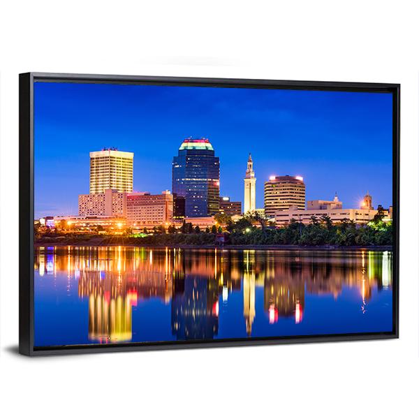 Springfield In Massachusetts Canvas Wall Art-3 Horizontal-Gallery Wrap-25" x 16"-Tiaracle