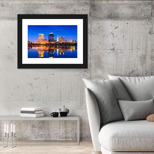 Springfield In Massachusetts Canvas Wall Art-3 Horizontal-Gallery Wrap-25" x 16"-Tiaracle