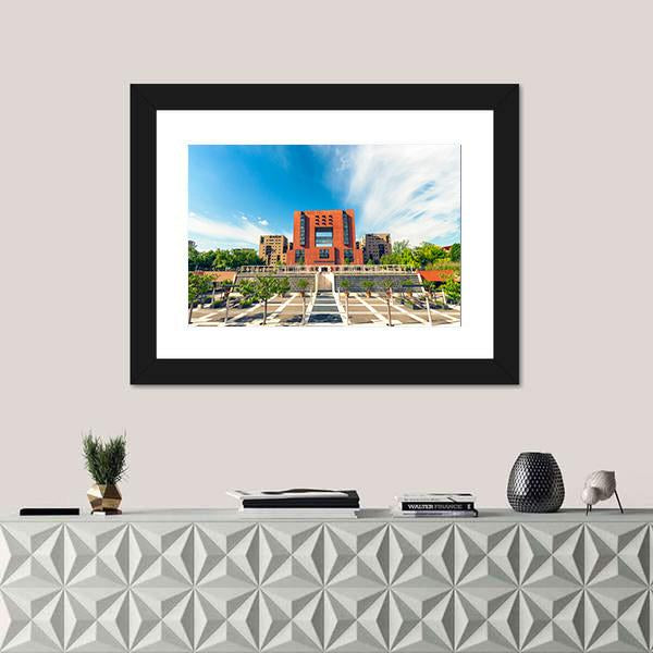 Square Of Bicocca University Canvas Wall Art-5 Horizontal-Gallery Wrap-22" x 12"-Tiaracle