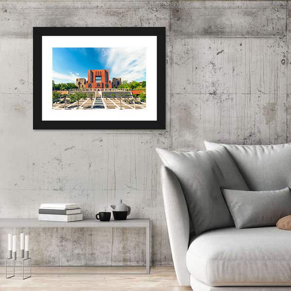 Square Of Bicocca University Canvas Wall Art-5 Horizontal-Gallery Wrap-22" x 12"-Tiaracle
