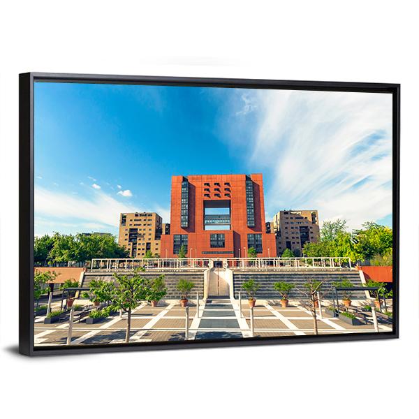 Square Of Bicocca University Canvas Wall Art-5 Horizontal-Gallery Wrap-22" x 12"-Tiaracle
