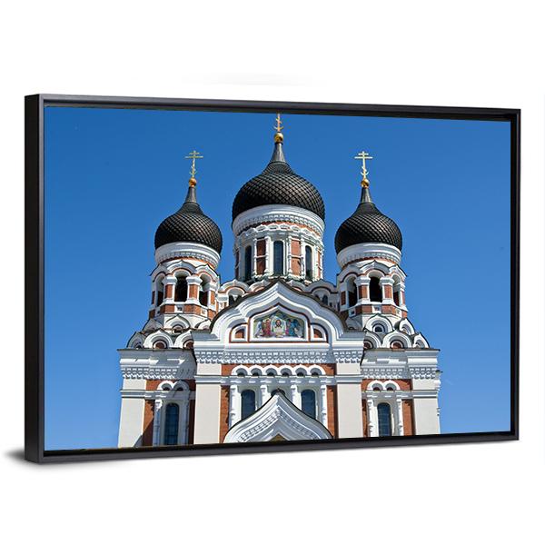 St Alexander Nevsky Orthodox Church In Tallinn Canvas Wall Art-3 Horizontal-Gallery Wrap-25" x 16"-Tiaracle