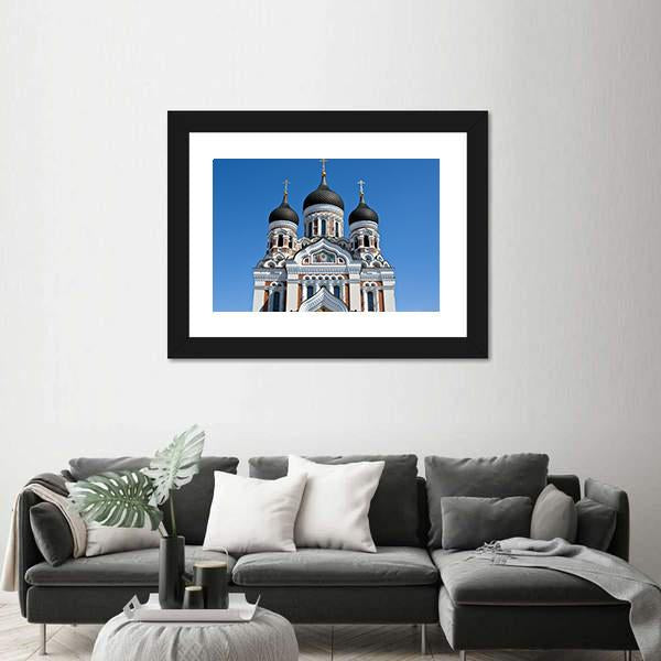 St Alexander Nevsky Orthodox Church In Tallinn Canvas Wall Art-3 Horizontal-Gallery Wrap-25" x 16"-Tiaracle