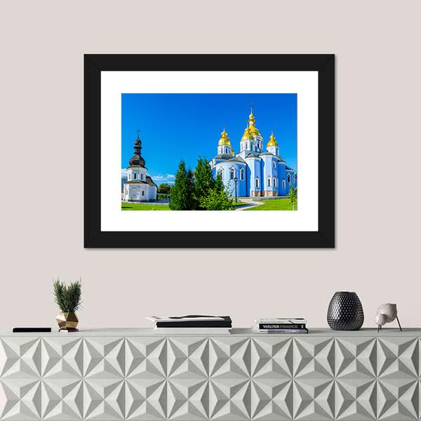 St John And Cathedral Of St Michael's Canvas Wall Art-1 Piece-Framed Print-42" x 14"-Tiaracle