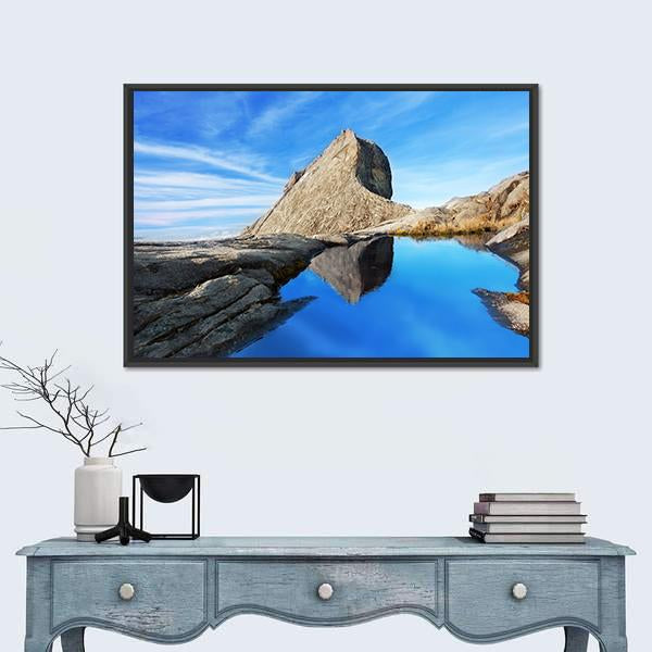 St John's Peak Canvas Wall Art-1 Piece-Floating Frame-24" x 16"-Tiaracle