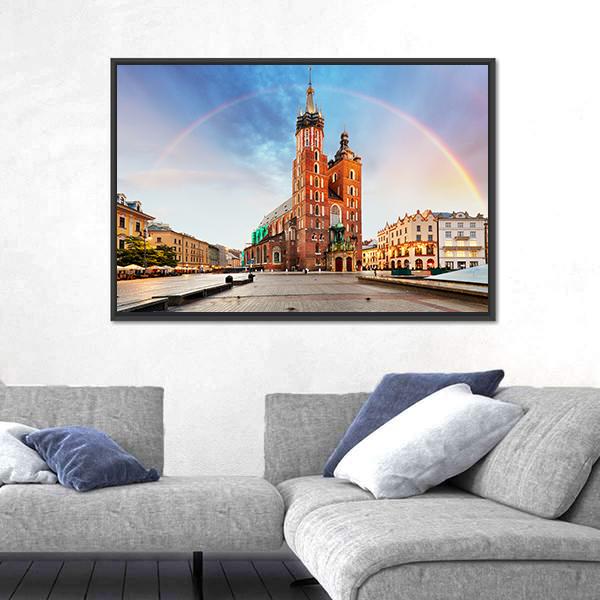 St Mary's Basilica In Krakow Canvas Wall Art-5 Horizontal-Gallery Wrap-22" x 12"-Tiaracle