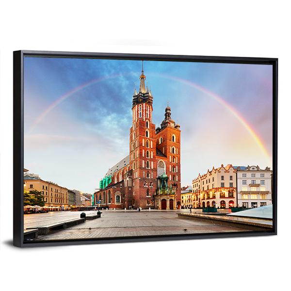 St Mary's Basilica In Krakow Canvas Wall Art-5 Horizontal-Gallery Wrap-22" x 12"-Tiaracle