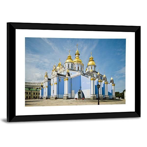 St. Michaels Golden-Domed Monastery In Kiev Canvas Wall Art-5 Horizontal-Gallery Wrap-22" x 12"-Tiaracle