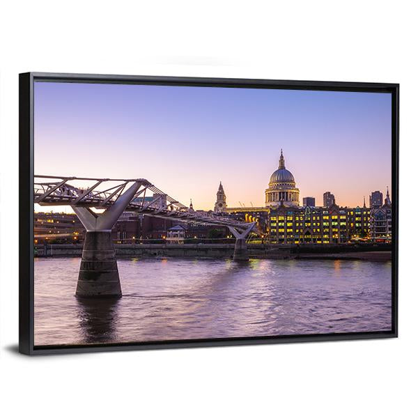 St Paul Cathedral UK Canvas Wall Art-5 Horizontal-Gallery Wrap-22" x 12"-Tiaracle