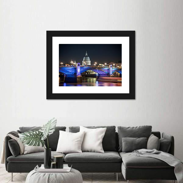 St Paul's Cathedral In London Canvas Wall Art-3 Horizontal-Gallery Wrap-25" x 16"-Tiaracle