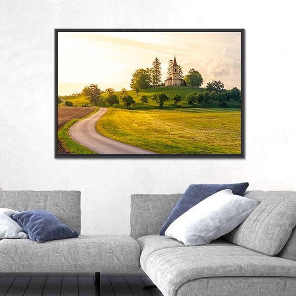 St Peter And Pauls Church In Czech Republic Canvas Wall Art-3 Horizontal-Gallery Wrap-25" x 16"-Tiaracle