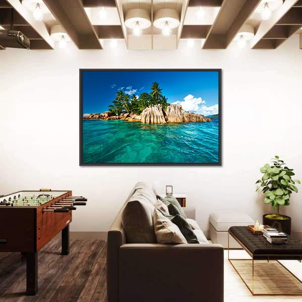 St. Pierre Island At Seychelles Canvas Wall Art-5 Horizontal-Gallery Wrap-22" x 12"-Tiaracle