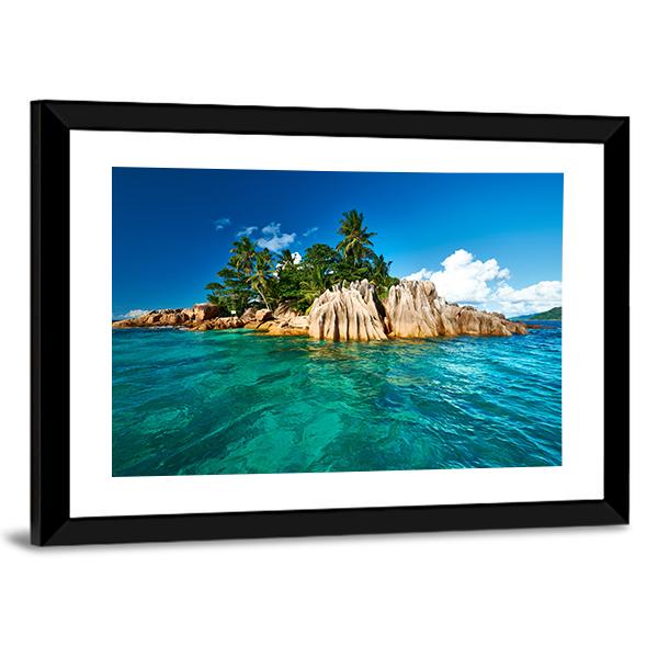 St. Pierre Island At Seychelles Canvas Wall Art-5 Horizontal-Gallery Wrap-22" x 12"-Tiaracle