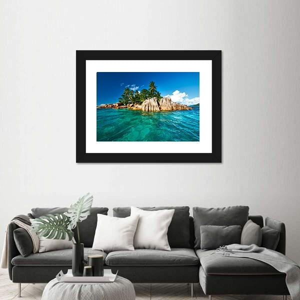 St. Pierre Island At Seychelles Canvas Wall Art-5 Horizontal-Gallery Wrap-22" x 12"-Tiaracle