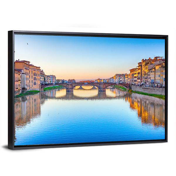 St Trinity Bridge In Florence Canvas Wall Art-3 Horizontal-Gallery Wrap-25" x 16"-Tiaracle
