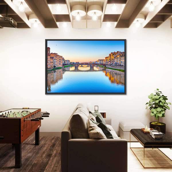 St Trinity Bridge In Florence Canvas Wall Art-3 Horizontal-Gallery Wrap-25" x 16"-Tiaracle