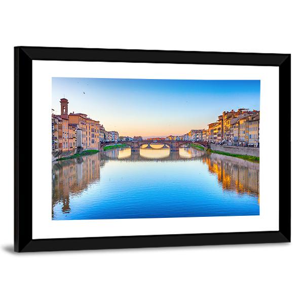 St Trinity Bridge In Florence Canvas Wall Art-3 Horizontal-Gallery Wrap-25" x 16"-Tiaracle