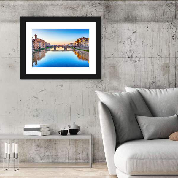 St Trinity Bridge In Florence Canvas Wall Art-3 Horizontal-Gallery Wrap-25" x 16"-Tiaracle