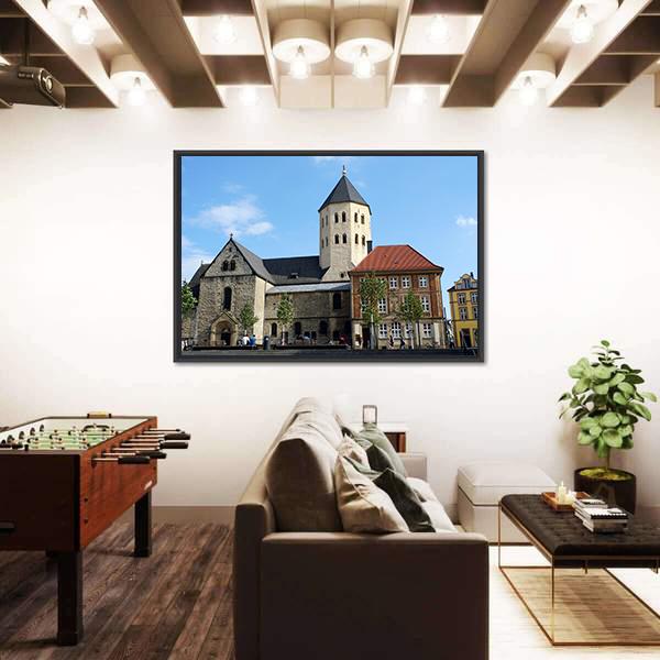 St Ulrich Church In North Rhine Germany Canvas Wall Art-1 Piece-Floating Frame-36" x 24"-Tiaracle