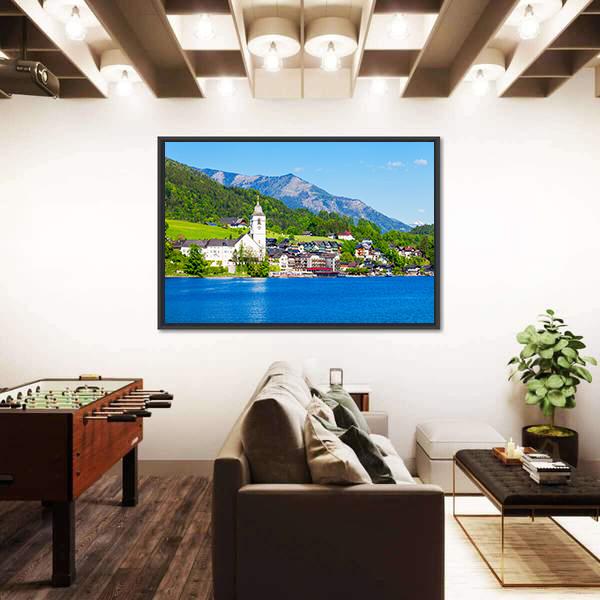 St Wolfgang Catholic Church Canvas Wall Art-1 Piece-Floating Frame-24" x 16"-Tiaracle