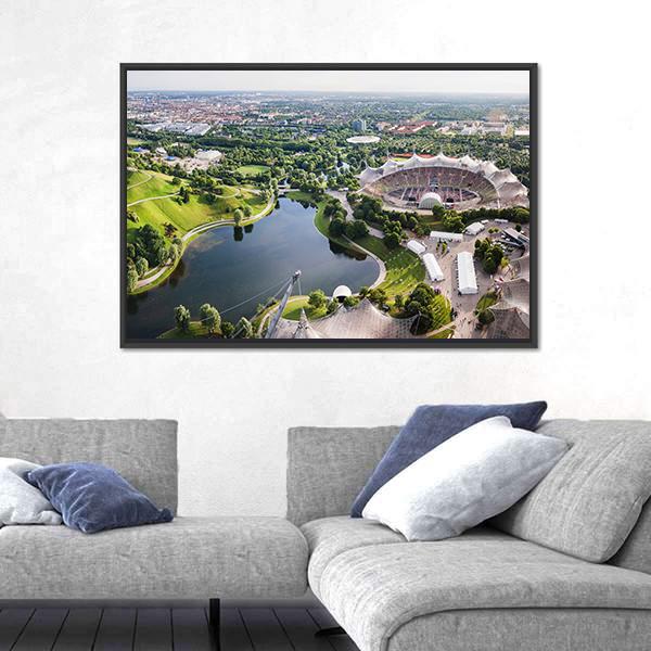 Stadium Of The Olympia Park In Munich Canvas Wall Art-5 Horizontal-Gallery Wrap-22" x 12"-Tiaracle