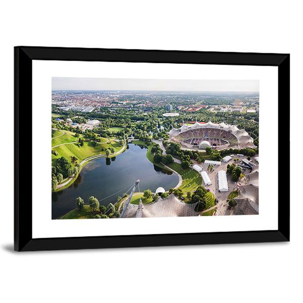 Stadium Of The Olympia Park In Munich Canvas Wall Art-5 Horizontal-Gallery Wrap-22" x 12"-Tiaracle