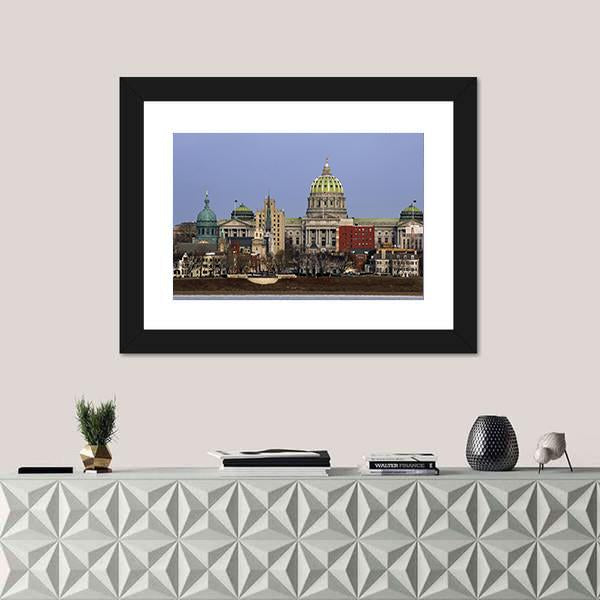 State Capitol Complex Canvas Wall Art-1 Piece-Framed Print-20" x 16"-Tiaracle