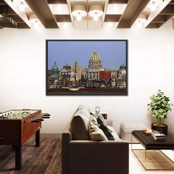 State Capitol Complex Canvas Wall Art-5 Horizontal-Gallery Wrap-22" x 12"-Tiaracle
