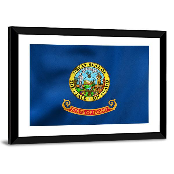 State Of Idaho Flag Canvas Wall Art-5 Horizontal-Gallery Wrap-22" x 12"-Tiaracle