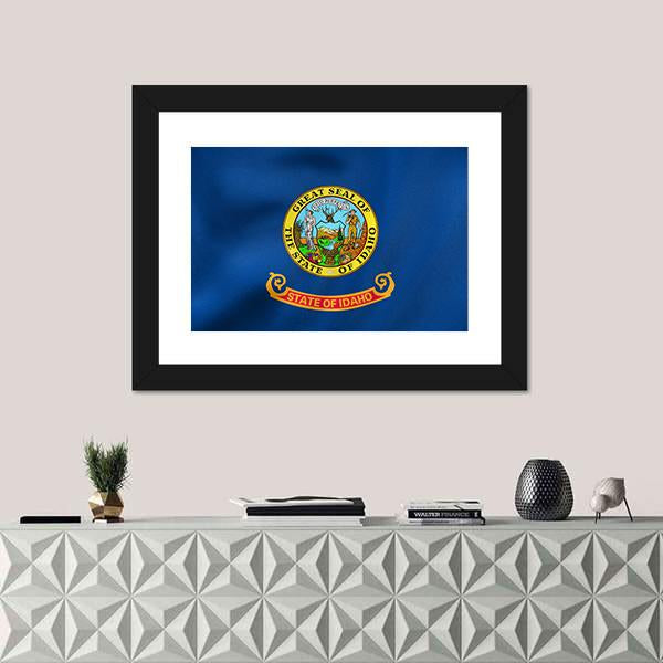 State Of Idaho Flag Canvas Wall Art-5 Horizontal-Gallery Wrap-22" x 12"-Tiaracle