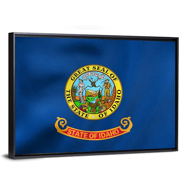 State Of Idaho Flag Canvas Wall Art-5 Horizontal-Gallery Wrap-22" x 12"-Tiaracle