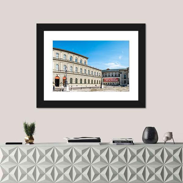 Statue Of Maximilian I In Munich Canvas Wall Art-1 Piece-Framed Print-20" x 16"-Tiaracle