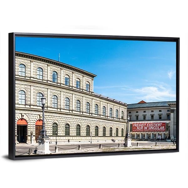 Statue Of Maximilian I In Munich Canvas Wall Art-3 Horizontal-Gallery Wrap-25" x 16"-Tiaracle