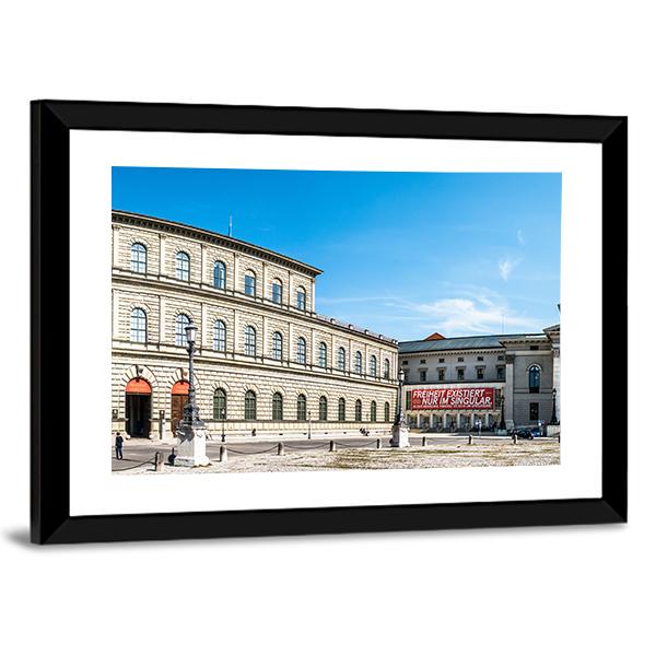 Statue Of Maximilian I In Munich Canvas Wall Art-3 Horizontal-Gallery Wrap-25" x 16"-Tiaracle