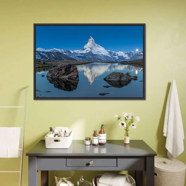 Stellilake In Afternoon Canvas Wall Art-5 Horizontal-Gallery Wrap-22" x 12"-Tiaracle