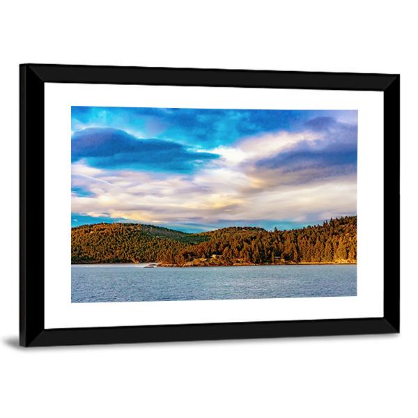 Strait Of Georgia Landscape Canvas Wall Art-5 Horizontal-Gallery Wrap-22" x 12"-Tiaracle